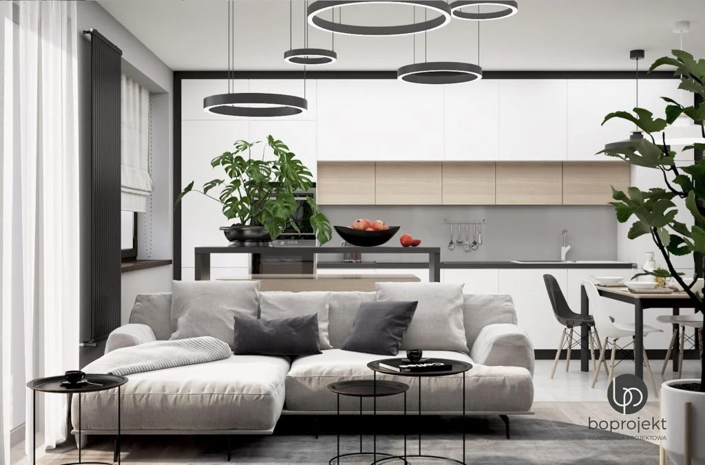 home staging boprojekt nowoczesna biała kuchnia skandynawska